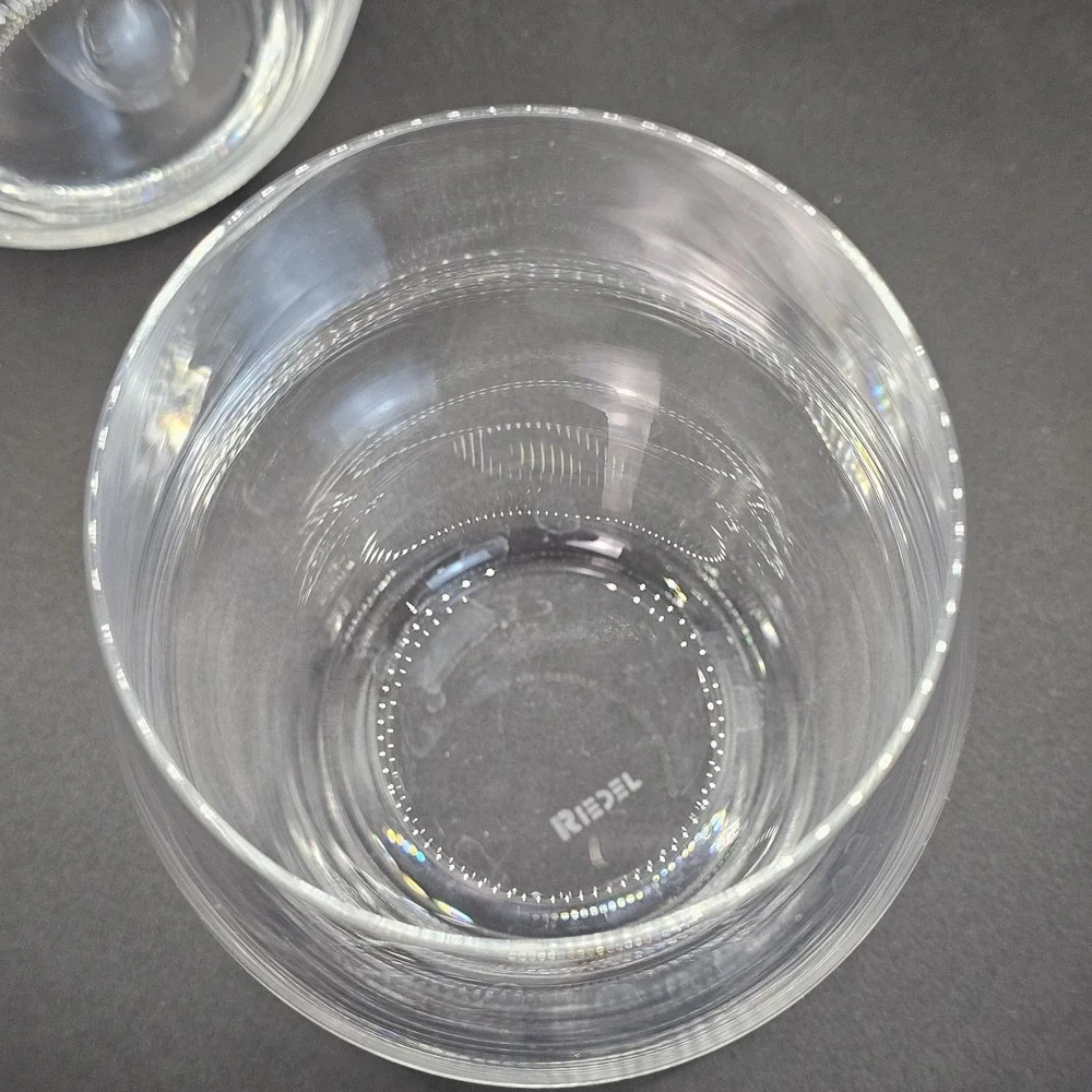 Set of 2 Riedel Stemless‎ The O Wine Tumbler Cabernet/Merlot Glasses